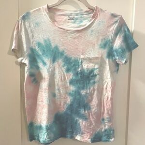 Madewell tie dye short sleeve pocket tee